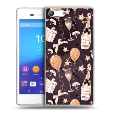 Силиконовый чехол на Sony Xperia M5 с принтом Новый год Силиконовый чехол на Sony Xperia M5 с принтом Новый год