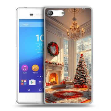 Силиконовый чехол на Sony Xperia M5 с принтом Новый год Силиконовый чехол на Sony Xperia M5 с принтом Новый год