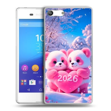 Силиконовый чехол на Sony Xperia M5 с принтом Новый год Силиконовый чехол на Sony Xperia M5 с принтом Новый год