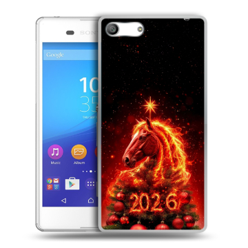 Силиконовый чехол на Sony Xperia M5 с принтом Новый год Силиконовый чехол на Sony Xperia M5 с принтом Новый год