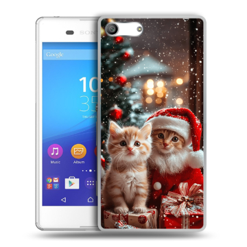 Силиконовый чехол на Sony Xperia M5 с принтом Новый год Силиконовый чехол на Sony Xperia M5 с принтом Новый год