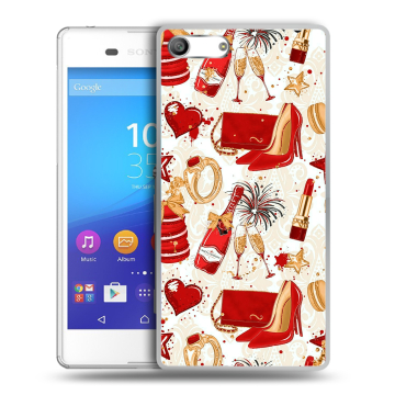 Силиконовый чехол на Sony Xperia M5 с принтом Новый год Силиконовый чехол на Sony Xperia M5 с принтом Новый год