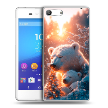 Силиконовый чехол на Sony Xperia M5 с принтом Новый год Силиконовый чехол на Sony Xperia M5 с принтом Новый год