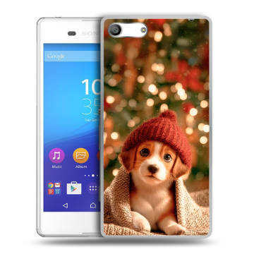 Силиконовый чехол на Sony Xperia M5 с принтом Новый год Силиконовый чехол на Sony Xperia M5 с принтом Новый год