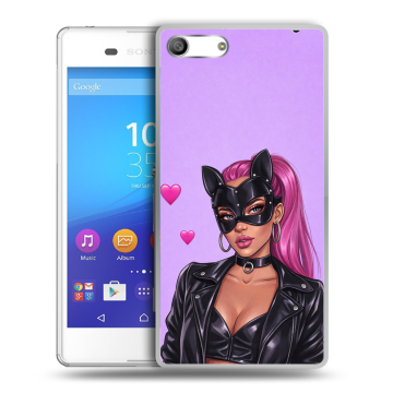 Силиконовый чехол на Sony Xperia M5 с принтом женский Силиконовый чехол на Sony Xperia M5 с принтом женский