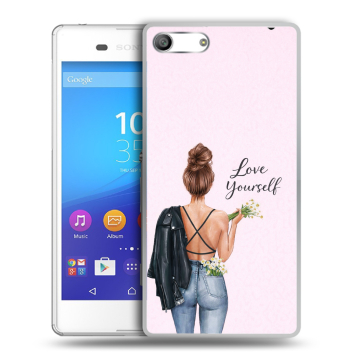 Силиконовый чехол на Sony Xperia M5 с принтом женский Силиконовый чехол на Sony Xperia M5 с принтом женский