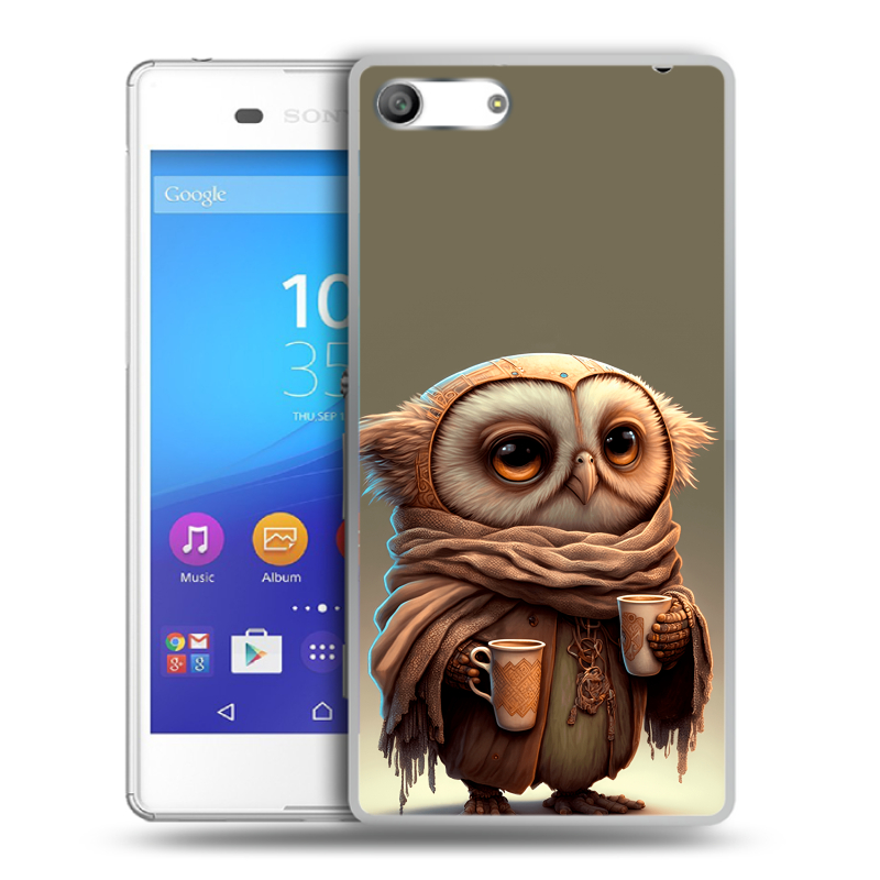 Силиконовый чехол на Sony Xperia M5 с принтом Сова Силиконовый чехол на Sony Xperia M5 с принтом Сова