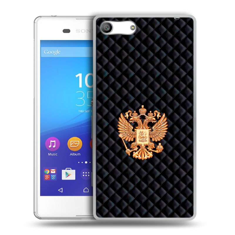 Силиконовый чехол на Sony Xperia M5 с принтом Герб России принт Силиконовый чехол на Sony Xperia M5 с принтом Герб России принт
