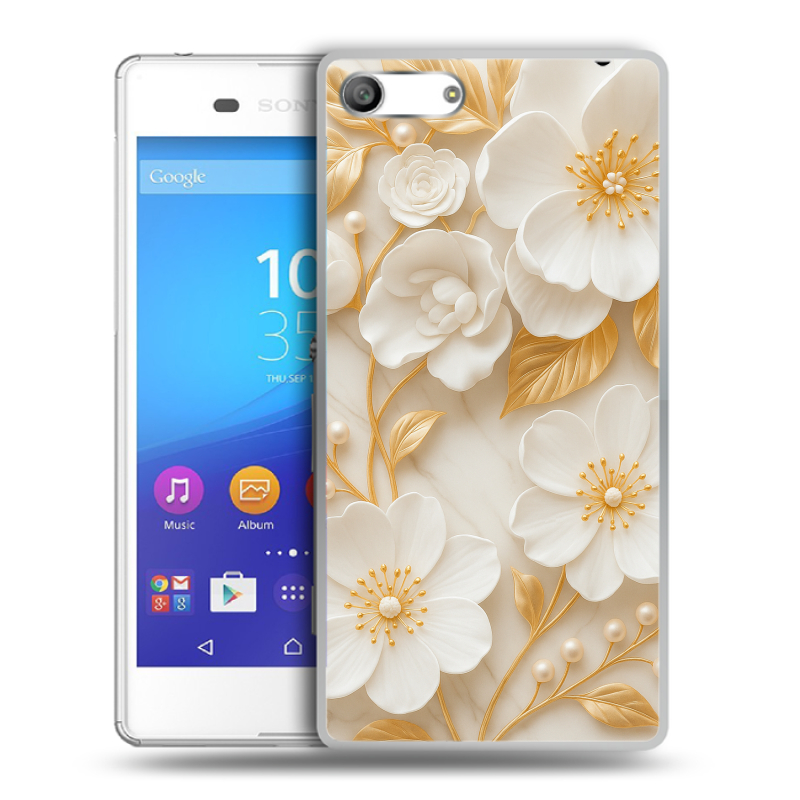 Силиконовый чехол на Sony Xperia M5 с принтом Цветы Силиконовый чехол на Sony Xperia M5 с принтом Цветы