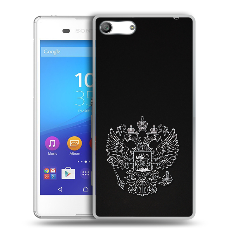 Силиконовый чехол на Sony Xperia M5 с принтом Герб России Силиконовый чехол на Sony Xperia M5 с принтом Герб России