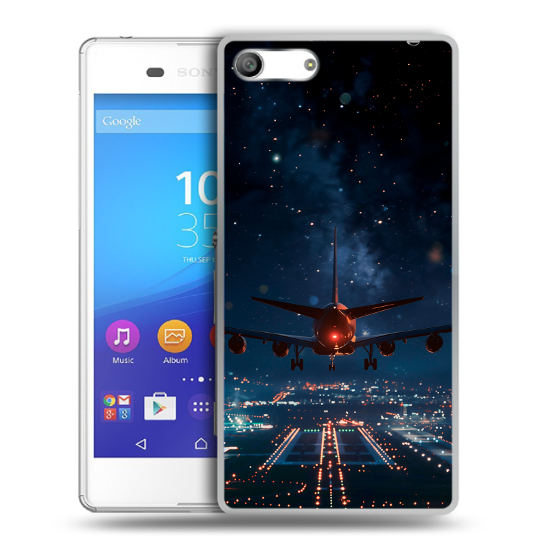 Силиконовый чехол на Sony Xperia M5 с принтом самолет Силиконовый чехол на Sony Xperia M5 с принтом самолет