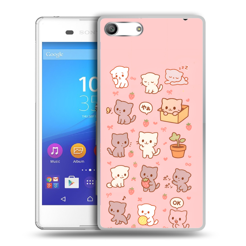 Силиконовый чехол на Sony Xperia M5 с принтом Hello Kitty Хелоу Кити Силиконовый чехол на Sony Xperia M5 с принтом Hello Kitty Хелоу Кити