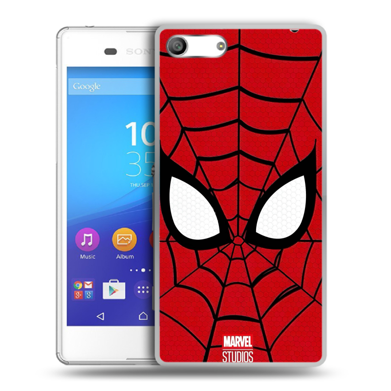Силиконовый чехол на Sony Xperia M5 с принтом человек паук spiderman Силиконовый чехол на Sony Xperia M5 с принтом человек паук spiderman