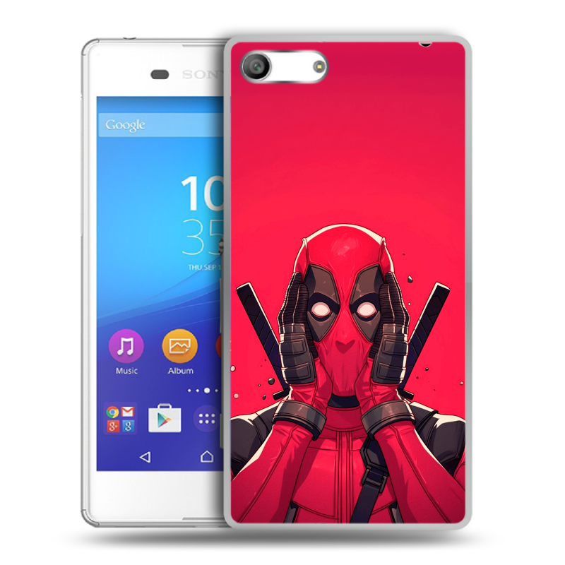 Силиконовый чехол на Sony Xperia M5 с принтом Дедпул Deadpool Силиконовый чехол на Sony Xperia M5 с принтом Дедпул Deadpool