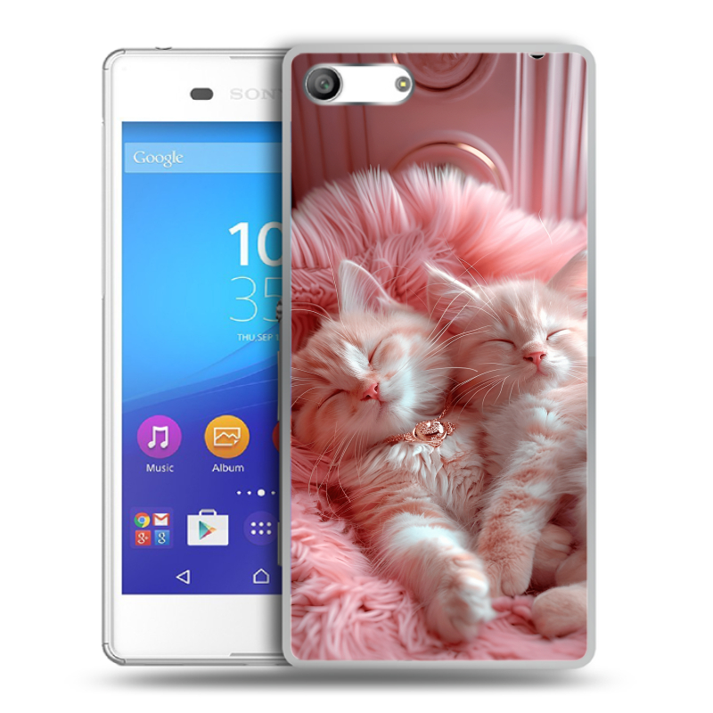 Силиконовый чехол на Sony Xperia M5 с принтом котята котики Силиконовый чехол на Sony Xperia M5 с принтом котята котики
