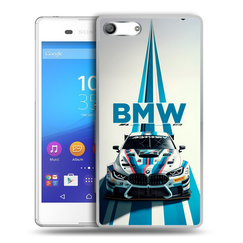 Силиконовый чехол на Sony Xperia M5 с принтом БМВ BMW Силиконовый чехол на Sony Xperia M5 с принтом БМВ BMW