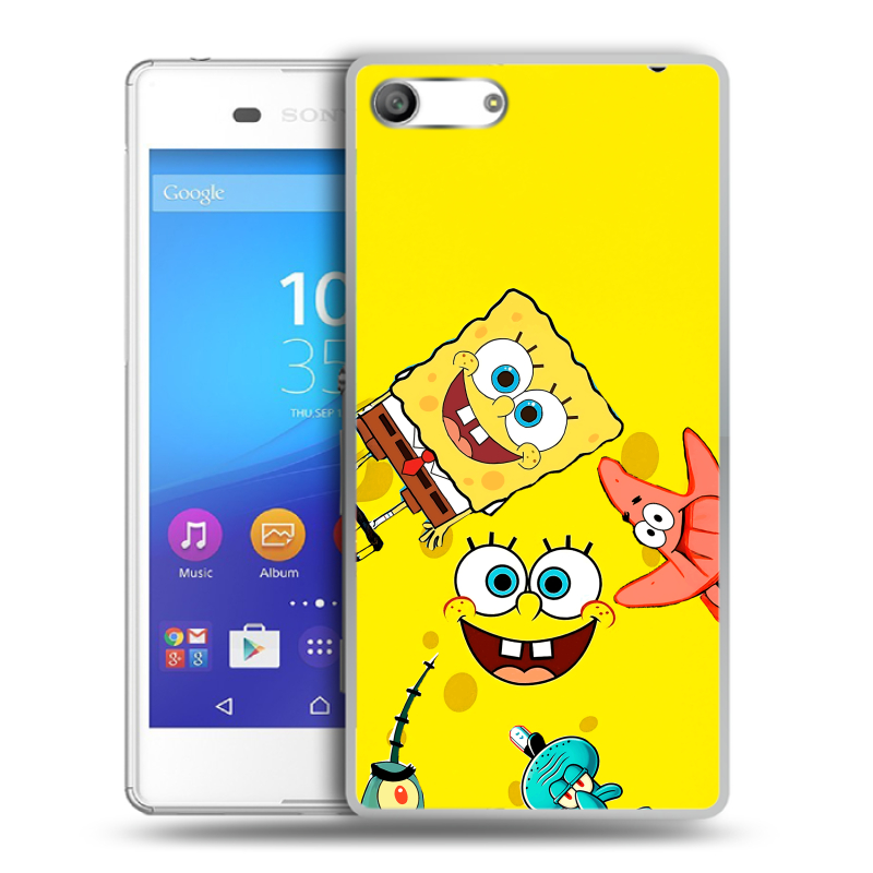 Силиконовый чехол на Sony Xperia M5 с принтом Спанч боб Спанчбоб Силиконовый чехол на Sony Xperia M5 с принтом Спанч боб Спанчбоб