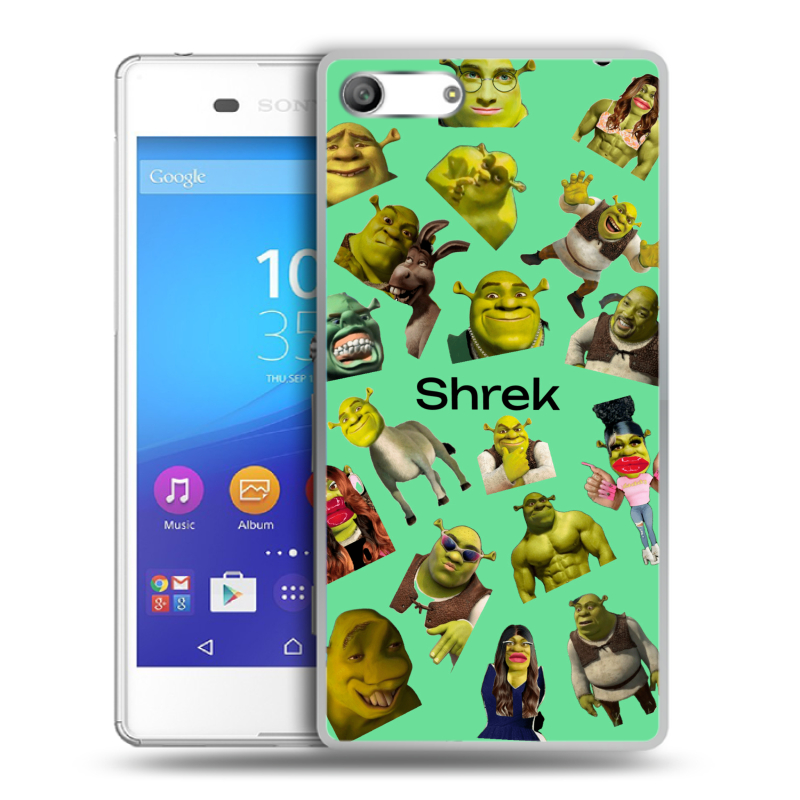 Силиконовый чехол на Sony Xperia M5 с принтом Шрек Shrek Силиконовый чехол на Sony Xperia M5 с принтом Шрек Shrek