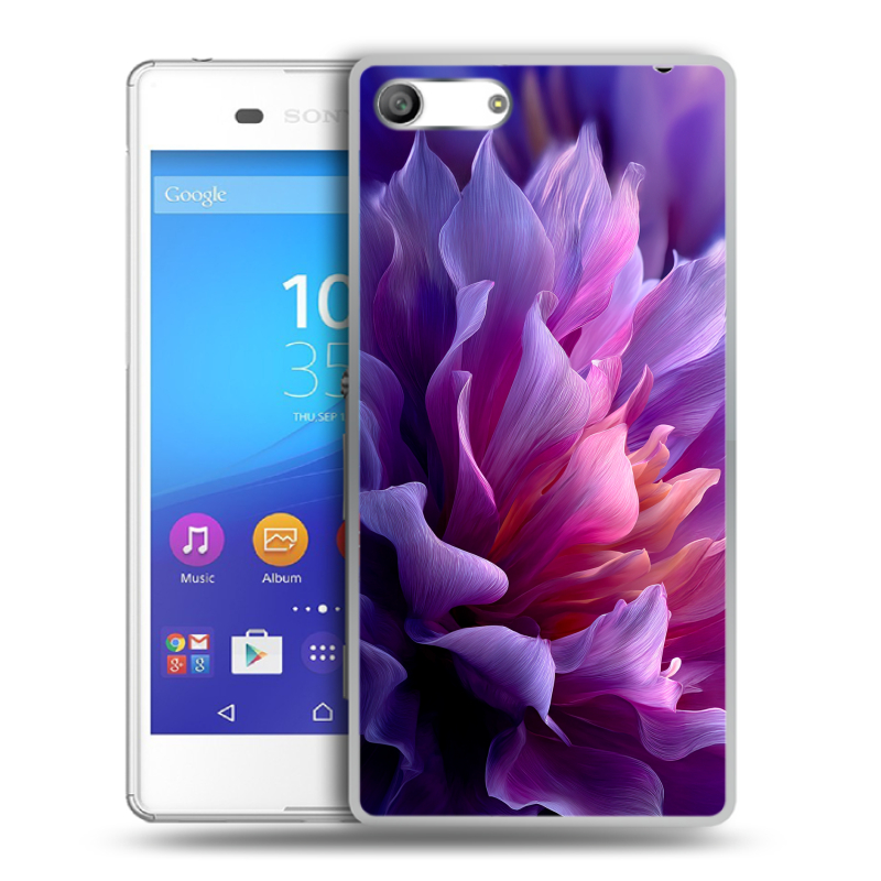 Силиконовый чехол на Sony Xperia M5 с принтом женский цветы Силиконовый чехол на Sony Xperia M5 с принтом женский цветы