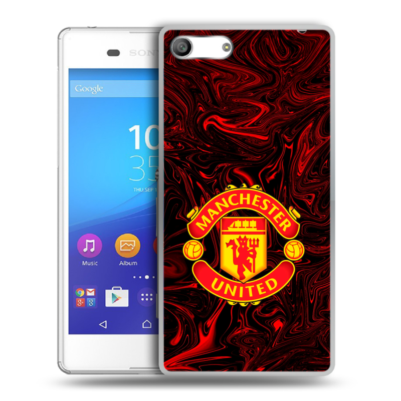 Силиконовый чехол на Sony Xperia M5 с принтом Manchester United Силиконовый чехол на Sony Xperia M5 с принтом Manchester United