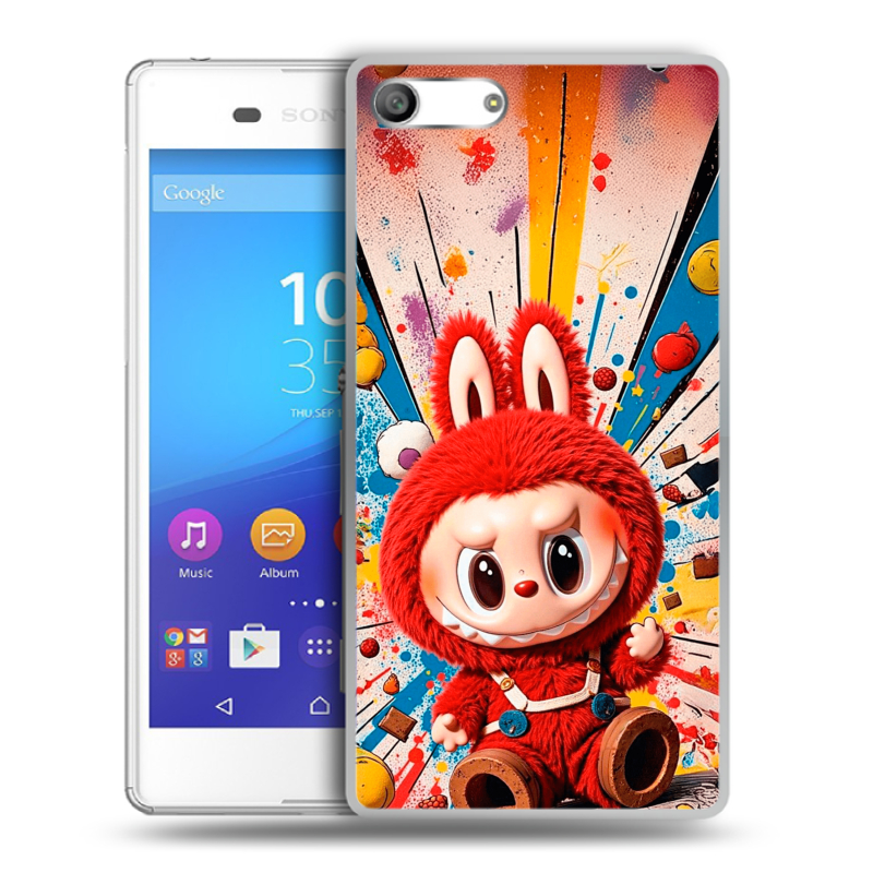 Силиконовый чехол на Sony Xperia M5 с принтом Labubu Лабубу Силиконовый чехол на Sony Xperia M5 с принтом Labubu Лабубу