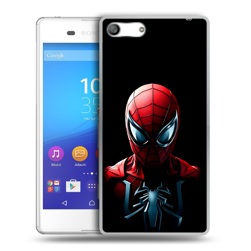 Силиконовый чехол на Sony Xperia M5 с принтом Spiderman Человек паук Силиконовый чехол на Sony Xperia M5 с принтом Spiderman Человек паук