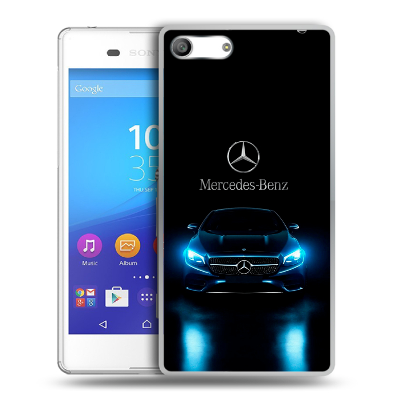 Силиконовый чехол на Sony Xperia M5 с принтом Mercedes Мерседес Силиконовый чехол на Sony Xperia M5 с принтом Mercedes Мерседес