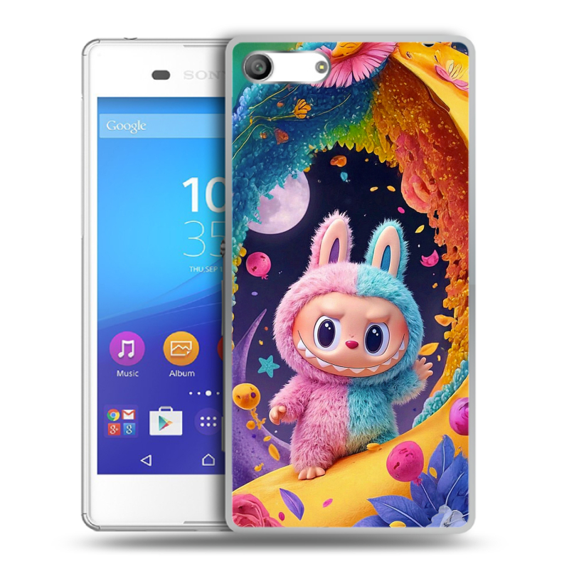 Силиконовый чехол на Sony Xperia M5 с принтом Labubu Лабубу Силиконовый чехол на Sony Xperia M5 с принтом Labubu Лабубу