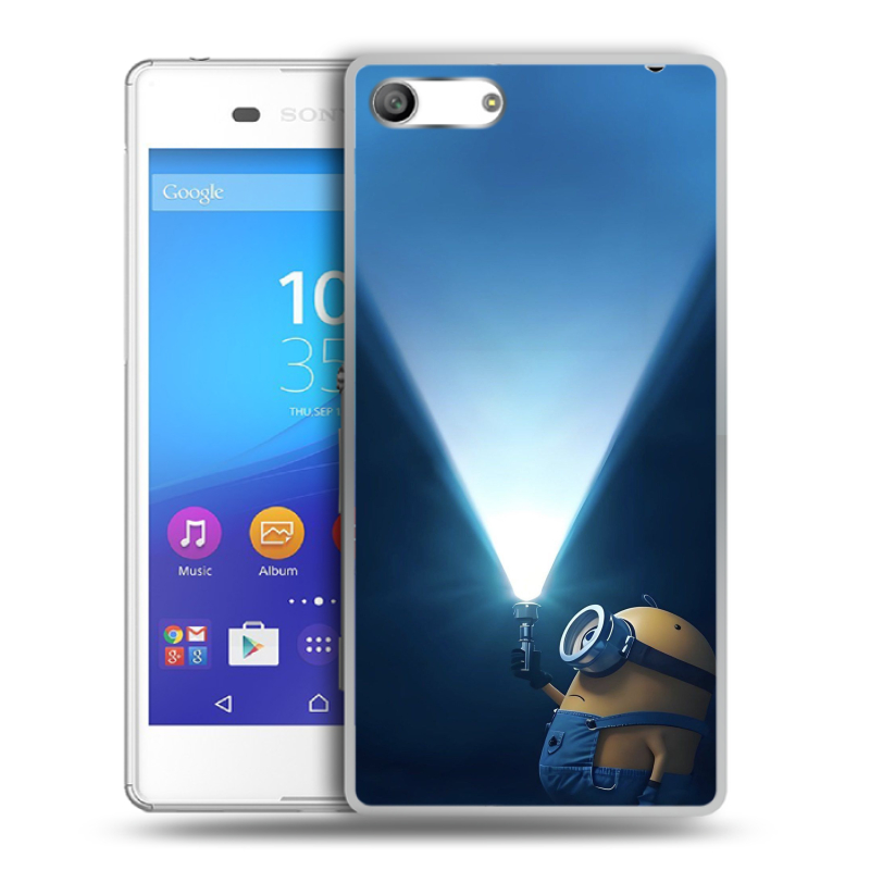 Силиконовый чехол на Sony Xperia M5 с принтом Миньоны Силиконовый чехол на Sony Xperia M5 с принтом Миньоны