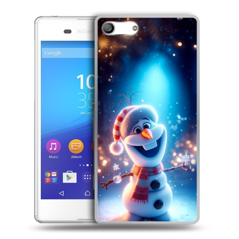 Силиконовый чехол на Sony Xperia M5 с принтом Новый год Силиконовый чехол на Sony Xperia M5 с принтом Новый год