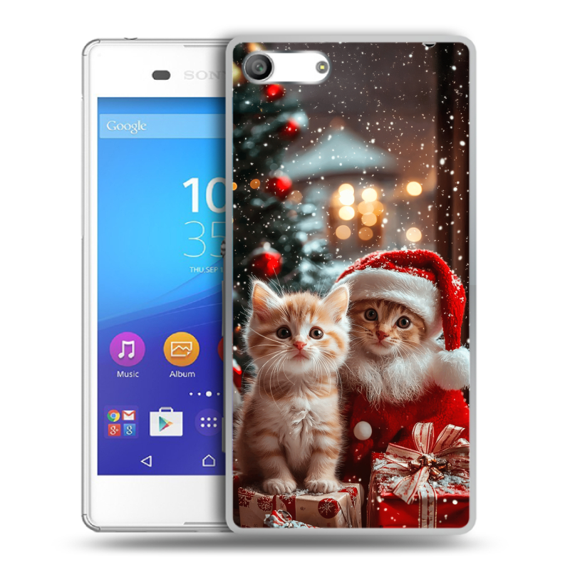 Силиконовый чехол на Sony Xperia M5 с принтом Новый год Силиконовый чехол на Sony Xperia M5 с принтом Новый год