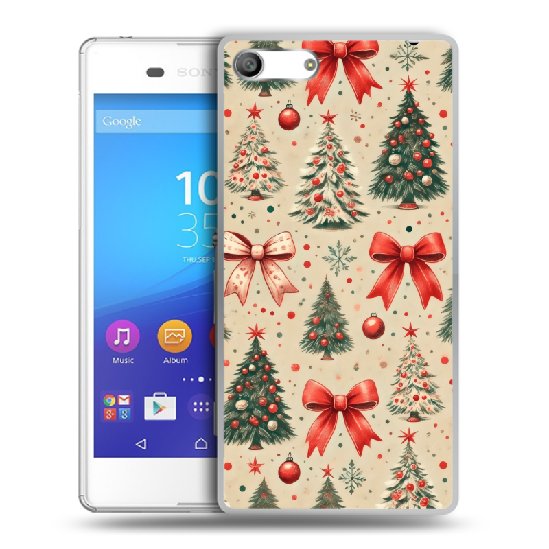Силиконовый чехол на Sony Xperia M5 с принтом Новый год Силиконовый чехол на Sony Xperia M5 с принтом Новый год