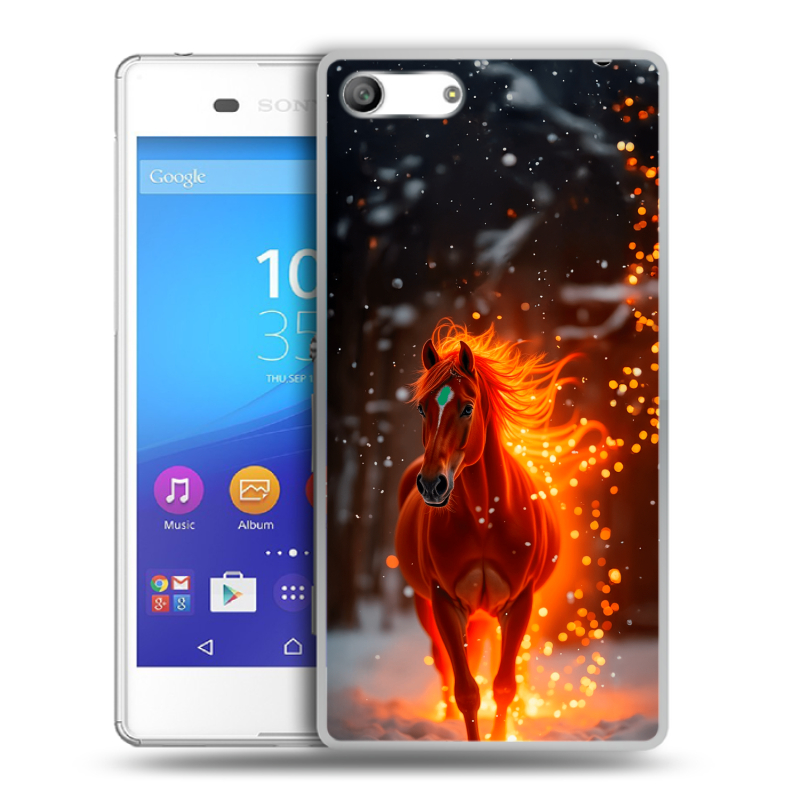 Силиконовый чехол на Sony Xperia M5 с принтом Новый год Силиконовый чехол на Sony Xperia M5 с принтом Новый год