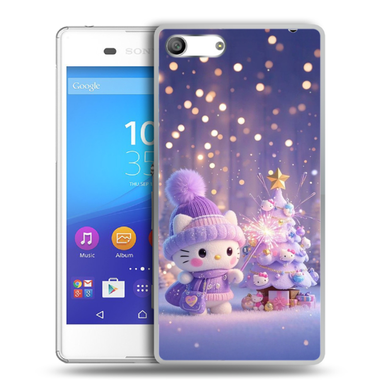 Силиконовый чехол на Sony Xperia M5 с принтом Новый год Силиконовый чехол на Sony Xperia M5 с принтом Новый год