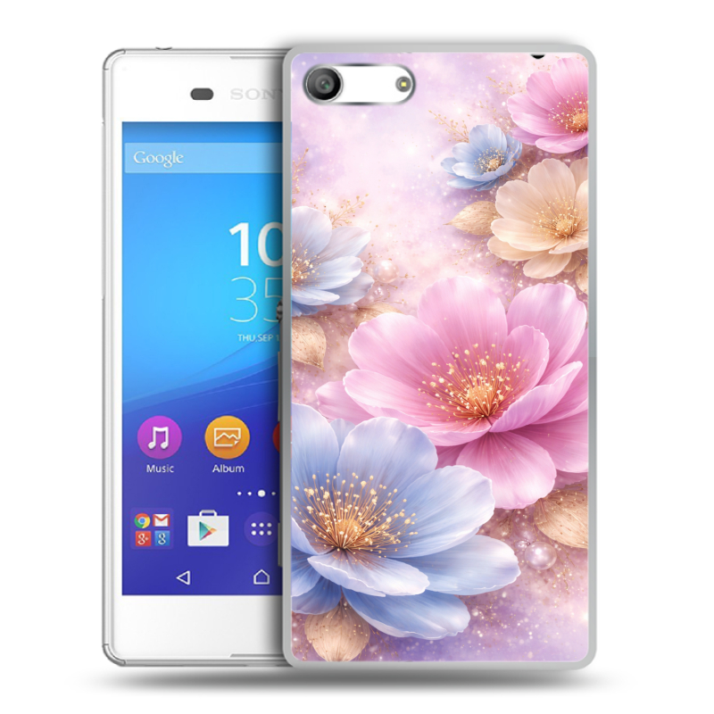 Силиконовый чехол на Sony Xperia M5 с принтом женский Силиконовый чехол на Sony Xperia M5 с принтом женский