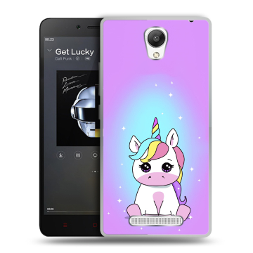 Силиконовый чехол на Xiaomi RedMi Note 2 с принтом Единорог