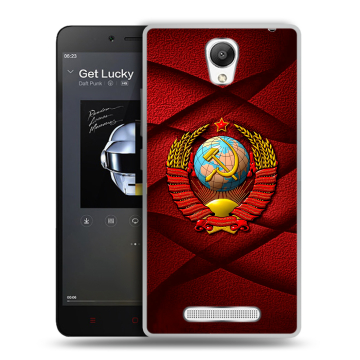Силиконовый чехол на Xiaomi RedMi Note 2 с принтом Герб СССР