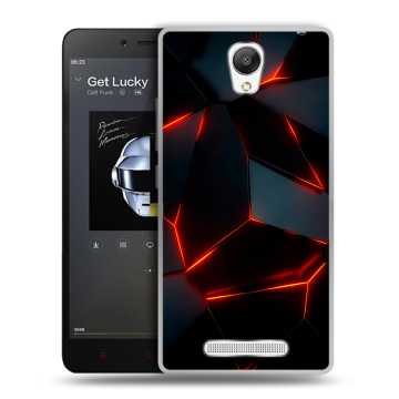 Силиконовый чехол на Xiaomi RedMi Note 2 с принтом Яркие абстракции