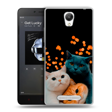 Силиконовый чехол на Xiaomi RedMi Note 2 с принтом Кошки