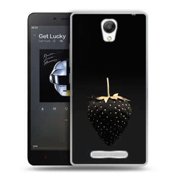 Силиконовый чехол на Xiaomi RedMi Note 2 с принтом Черная клубника