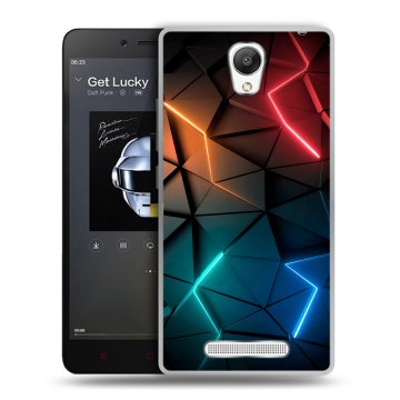 Силиконовый чехол на Xiaomi RedMi Note 2 с принтом Абстракция неон Силиконовый чехол на Xiaomi RedMi Note 2 с принтом Абстракция неон