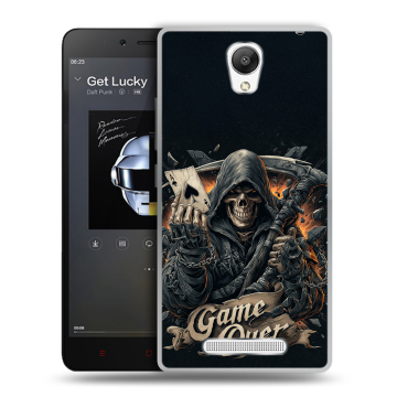 Силиконовый чехол на Xiaomi RedMi Note 2 с принтом Скелет карты Силиконовый чехол на Xiaomi RedMi Note 2 с принтом Скелет карты