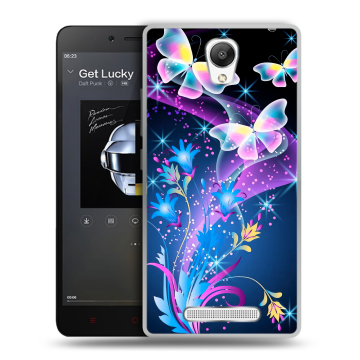 Силиконовый чехол на Xiaomi RedMi Note 2 с принтом Бабочки
