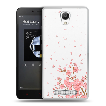 Силиконовый чехол на Xiaomi RedMi Note 2 с принтом Ветка сакуры Силиконовый чехол на Xiaomi RedMi Note 2 с принтом Ветка сакуры
