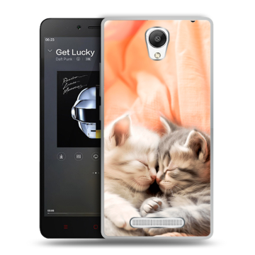 Силиконовый чехол на Xiaomi RedMi Note 2 с принтом Котята Силиконовый чехол на Xiaomi RedMi Note 2 с принтом Котята