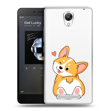 Силиконовый чехол на Xiaomi RedMi Note 2 с принтом Корги Силиконовый чехол на Xiaomi RedMi Note 2 с принтом Корги