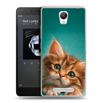 Силиконовый чехол на Xiaomi RedMi Note 2 с принтом котенок