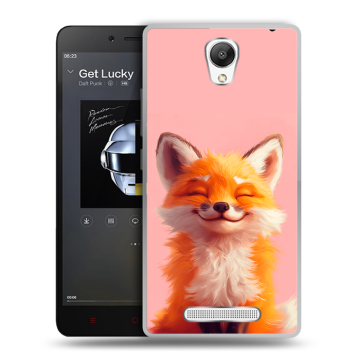 Силиконовый чехол на Xiaomi RedMi Note 2 с принтом милая лиса