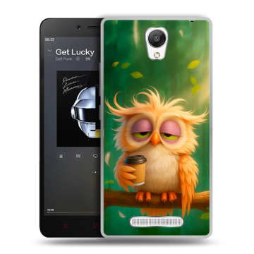 Силиконовый чехол на Xiaomi RedMi Note 2 с принтом сова