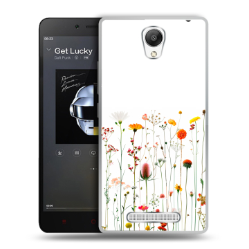 Силиконовый чехол на Xiaomi RedMi Note 2 с принтом цветы Силиконовый чехол на Xiaomi RedMi Note 2 с принтом цветы